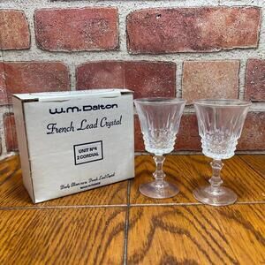 W.M. Dalton French Lead Crystal 2 Cordial Stemware